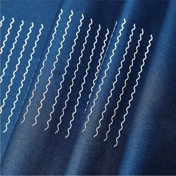 Territory X Alltrue Table Runner Navy Blue Cotton 18 x 70 - Picture 4 of 9